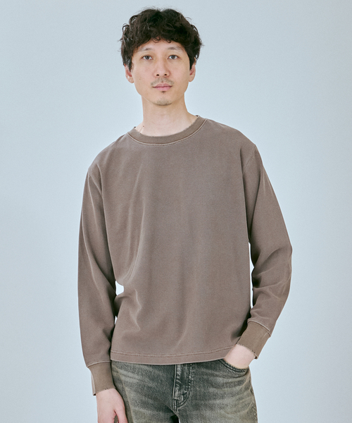 SHELTECH(シェルテック)の「SHELTECH / シェルテック 別注 ウォーム サーマル ピグメント ロンT(Tシャツ/カットソー・メンズ・ダークブルー/ブラウン系その他/ブラック系その他・MEDIUM/LARGE)」の2枚目の写真