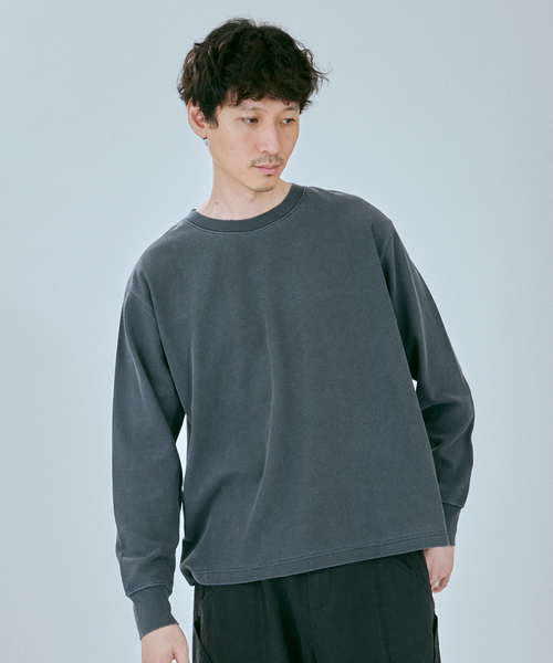 SHELTECH(シェルテック)の「SHELTECH / シェルテック 別注 ウォーム サーマル ピグメント ロンT(Tシャツ/カットソー・メンズ・ダークブルー/ブラウン系その他/ブラック系その他・MEDIUM/LARGE)」の3枚目の写真