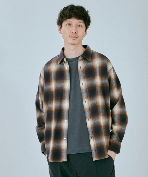 SHELTECH(シェルテック)の「SHELTECH / シェルテック 別注 ウォーム サーマル ピグメント ロンT(Tシャツ/カットソー・メンズ・ダークブルー/ブラウン系その他/ブラック系その他・MEDIUM/LARGE)」の15枚目の写真