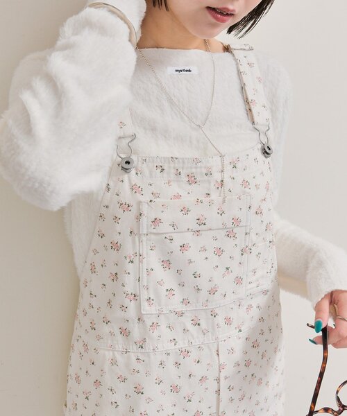 mystic（ミスティック）の「バックシャンサロペット（サロペット/オーバーオール・レディース・ブラック/オフホワイト/ホワイト・FREE）」の3枚目の写真