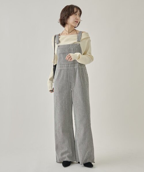 mystic（ミスティック）の「バックシャンサロペット（サロペット/オーバーオール・レディース・ブラック/オフホワイト/ホワイト・FREE）」の19枚目の写真