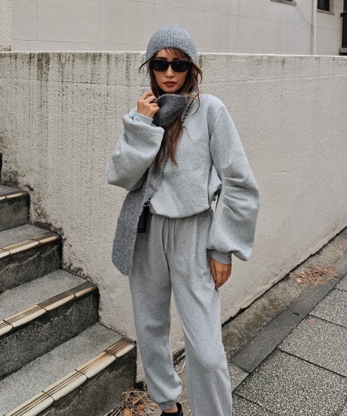 esutoreja（エストレジャ）の「ニットキャップマフラー（マフラー・レディース・グレー/アイボリー/ブラック・FREE）」の4枚目の写真