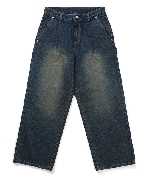 GAKKAI UNIONS（ガッカイユニオンズ）の「ワンタックハンマー ワイドデニムパンツ ヴィンテージブルー（デニムパンツ・レディース・その他・SMALL/MEDIUM/LARGE）」の7枚目の写真