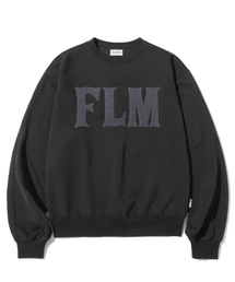 FLM ブークルロゴスウェットシャツ-ブラック