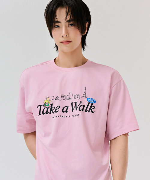CHASECULT（チェイスカルト）の「共用キャラクターグラフィック半袖Tシャツ-DCRU5845E0P（Tシャツ/カットソー・メンズ・PINK・90/100/95/105）」の2枚目の写真