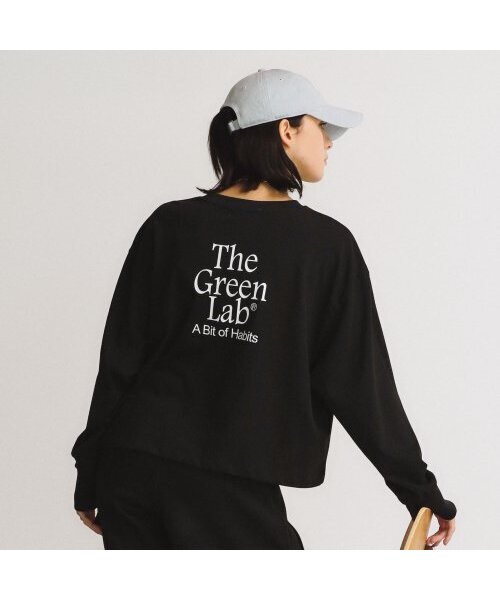 THE GREEN LAB（ザグリーンラボ）の「エッセンシャルクロップ長袖Tシャツ[ブラック]（Tシャツ/カットソー・レディース・その他・FREE）」の2枚目の写真