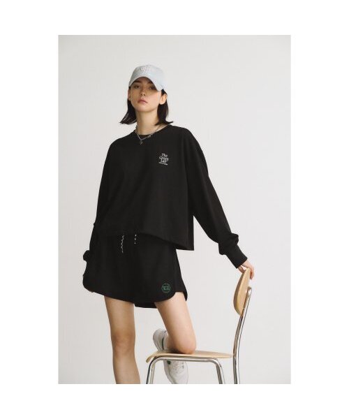 THE GREEN LAB（ザグリーンラボ）の「エッセンシャルクロップ長袖Tシャツ[ブラック]（Tシャツ/カットソー・レディース・その他・FREE）」の3枚目の写真