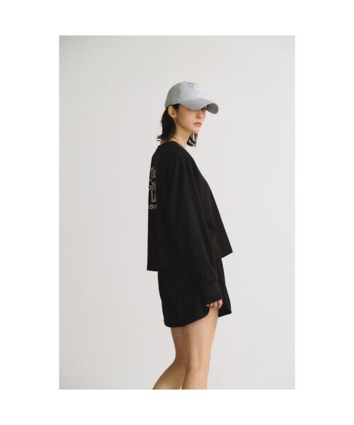THE GREEN LAB（ザグリーンラボ）の「エッセンシャルクロップ長袖Tシャツ[ブラック]（Tシャツ/カットソー・レディース・その他・FREE）」の4枚目の写真