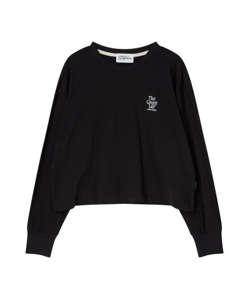 THE GREEN LAB（ザグリーンラボ）の「エッセンシャルクロップ長袖Tシャツ[ブラック]（Tシャツ/カットソー・レディース・その他・FREE）」の6枚目の写真