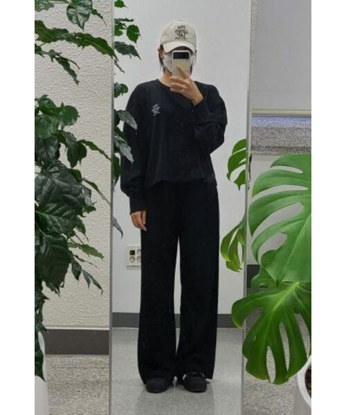 THE GREEN LAB（ザグリーンラボ）の「エッセンシャルクロップ長袖Tシャツ[ブラック]（Tシャツ/カットソー・レディース・その他・FREE）」の11枚目の写真