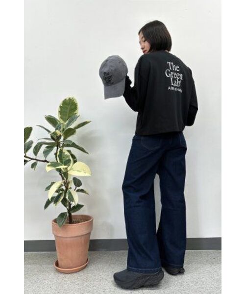 THE GREEN LAB（ザグリーンラボ）の「エッセンシャルクロップ長袖Tシャツ[ブラック]（Tシャツ/カットソー・レディース・その他・FREE）」の12枚目の写真