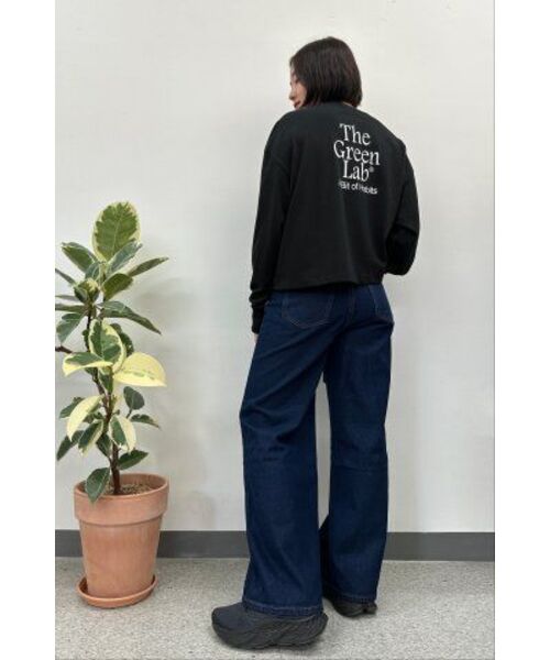 THE GREEN LAB（ザグリーンラボ）の「エッセンシャルクロップ長袖Tシャツ[ブラック]（Tシャツ/カットソー・レディース・その他・FREE）」の13枚目の写真