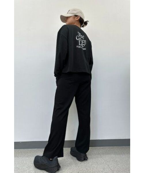 THE GREEN LAB（ザグリーンラボ）の「エッセンシャルクロップ長袖Tシャツ[ブラック]（Tシャツ/カットソー・レディース・その他・FREE）」の17枚目の写真