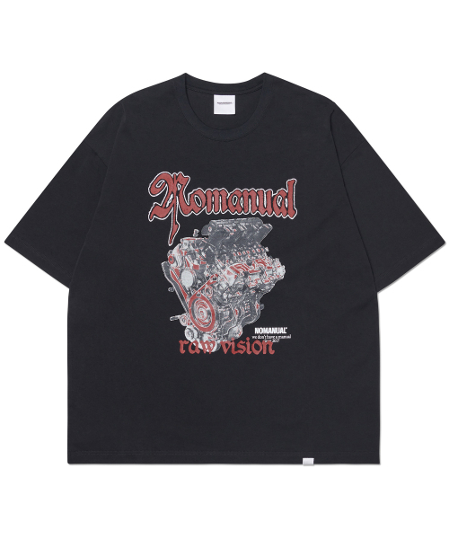 NOMANUAL(NOMANUAL)の「NM ENGINE T-SHIRT - BLACK(Tシャツ/カットソー・レディース・その他・MEDIUM/LARGE/X-LARGE/SMALL)」の1枚目の写真