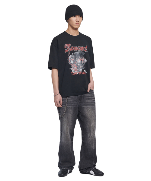 NOMANUAL(NOMANUAL)の「NM ENGINE T-SHIRT - BLACK(Tシャツ/カットソー・レディース・その他・MEDIUM/LARGE/X-LARGE/SMALL)」の14枚目の写真