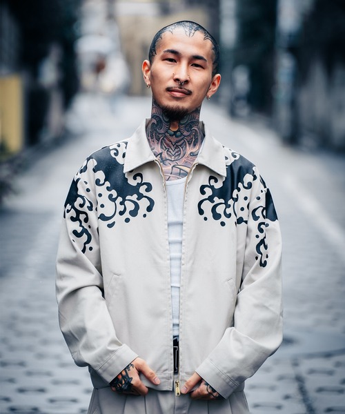 Dickies（ディッキーズ）の「Dickies/ディッキーズ MS X INS  WAVE PRINT JK ジャケット 81560300（その他アウター・メンズ・ストーン/ブラック・L/M/XL）」の3枚目の写真