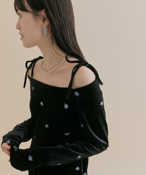 mystic（ミスティック）の「[森川企画]花柄ベロアワンピース（ワンピース・レディース・ピンク・2/1）」の9枚目の写真