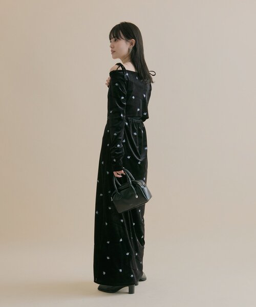 mystic（ミスティック）の「[森川企画]花柄ベロアワンピース（ワンピース・レディース・ピンク・2/1）」の10枚目の写真