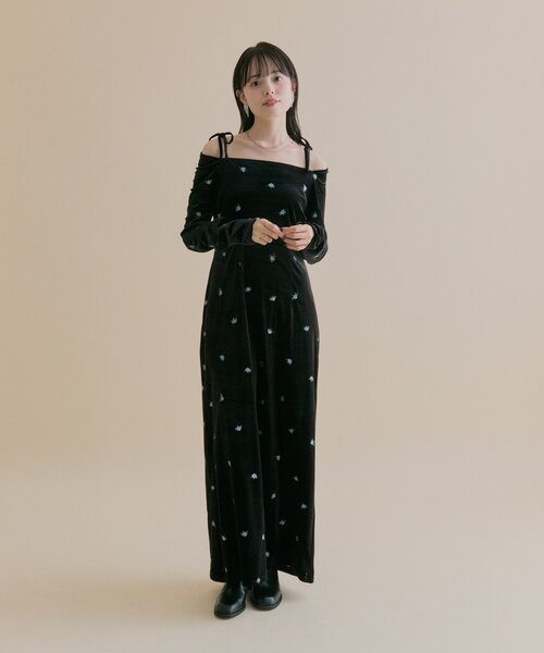 mystic（ミスティック）の「[森川企画]花柄ベロアワンピース（ワンピース・レディース・ピンク・2/1）」の12枚目の写真