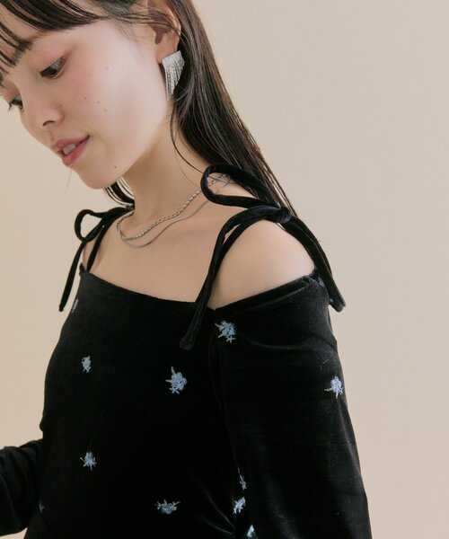 mystic（ミスティック）の「[森川企画]花柄ベロアワンピース（ワンピース・レディース・ピンク・2/1）」の14枚目の写真