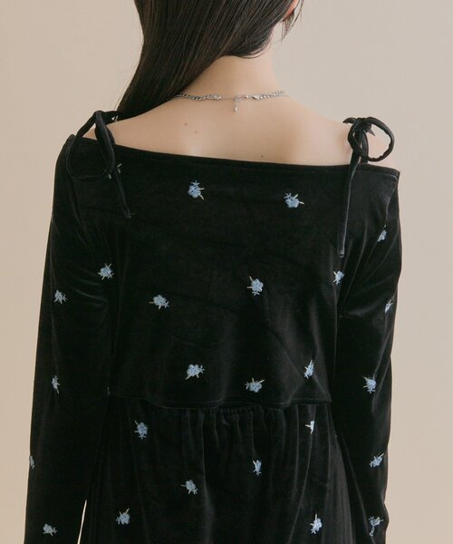 mystic（ミスティック）の「[森川企画]花柄ベロアワンピース（ワンピース・レディース・ピンク・2/1）」の18枚目の写真