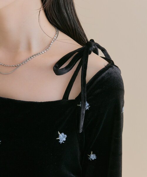 mystic（ミスティック）の「[森川企画]花柄ベロアワンピース（ワンピース・レディース・ピンク・2/1）」の20枚目の写真