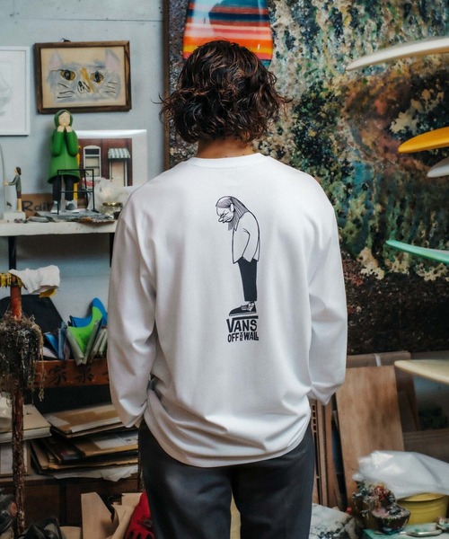 VANS（バンズ）の「YUSUKE HANAI Tシャツ / HANAI LS TEE White VN000SPSWHT1（Tシャツ/カットソー・メンズ・ホワイト・LARGE/MEDIUM/SMALL/X-LARGE/X-SMALL/XX-LARGE）」の6枚目の写真