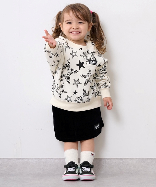 セール】星総柄トレーナー+コーデュロイ調スカートセット