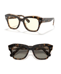 Ray-Ban(���C�o��)�́y�V���zRay-Ban ���C�o�� �T���O���X/State Street Blue-Light Clear Evolve/���O���΍�/�u���[���C�g�J�b�g/�N���A���������Y(�T���O���X)