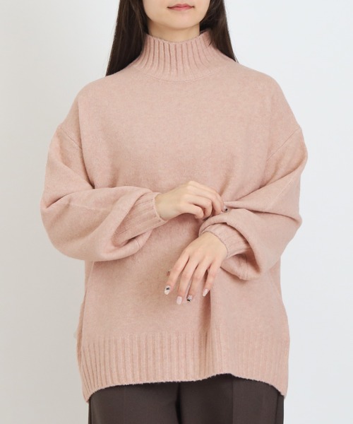 TRUDEA(トルディア)の「ミルドライクハイネックニット(ニット/セーター・レディース・アイボリー/ブルー/チャコールグレー/ピンク・MEDIUM)」の9枚目の写真