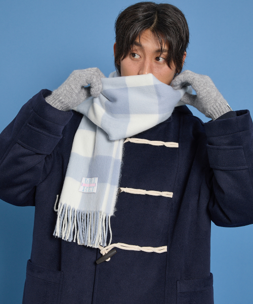 オーバーサイズダッフルロングコートネイビー（ダッフルコート