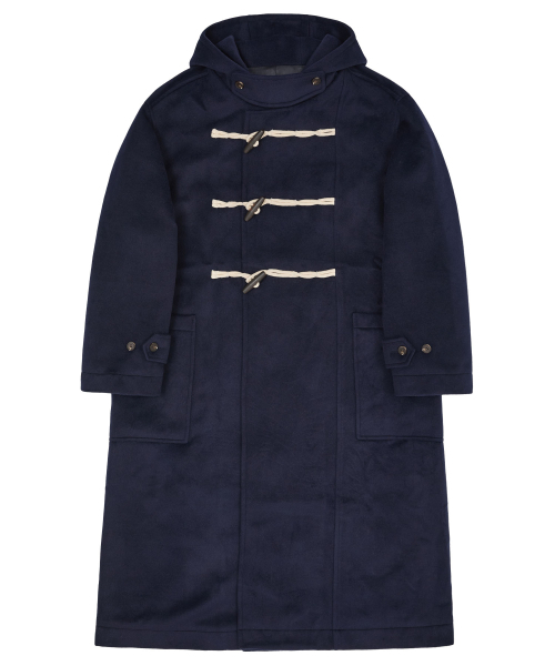 オーバーサイズダッフルロングコートネイビー（ダッフルコート