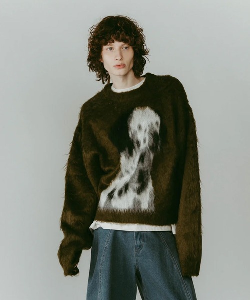 Knuth Marf（クヌースマーフ）の「dalmatian shaggy knit(unisex)（ニット/セーター・レディース・ベージュ/カーキ・FREE）」の7枚目の写真
