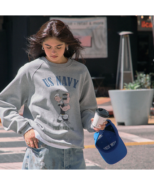 ERER(エルエル)の「Popeye Raglan Sweatshirt Melange Gray(スウェット・レディース・その他・1/2)」の4枚目の写真