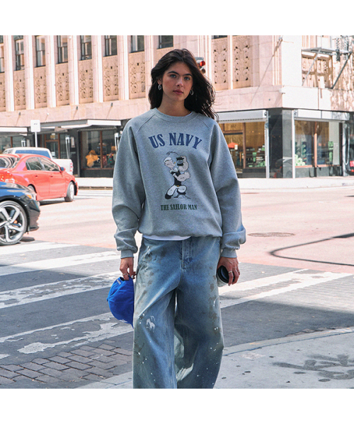 ERER(エルエル)の「Popeye Raglan Sweatshirt Melange Gray(スウェット・レディース・その他・1/2)」の5枚目の写真