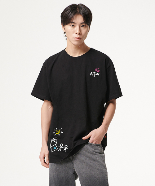 ARTISTWEAR（アーティストウェア）の「[ATW] ミステリーハーフTシャツ（Tシャツ/カットソー・レディース・ブラック・XX-LARGE/LARGE/MEDIUM/SMALL/X-LARGE/XXXX-LARGE）」の4枚目の写真