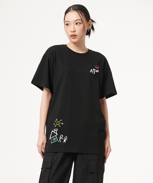 ARTISTWEAR（アーティストウェア）の「[ATW] ミステリーハーフTシャツ（Tシャツ/カットソー・レディース・ブラック・XX-LARGE/LARGE/MEDIUM/SMALL/X-LARGE/XXXX-LARGE）」の6枚目の写真