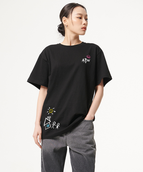ARTISTWEAR（アーティストウェア）の「[ATW] ミステリーハーフTシャツ（Tシャツ/カットソー・レディース・ブラック・XX-LARGE/LARGE/MEDIUM/SMALL/X-LARGE/XXXX-LARGE）」の8枚目の写真