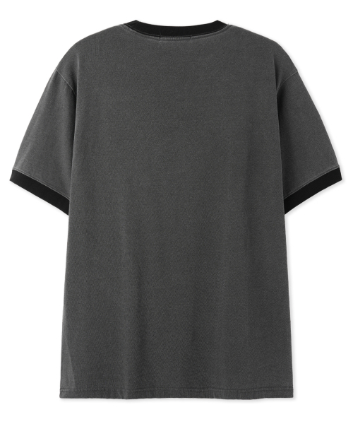 BASEMOMENT(ベースモーメント)の「ピグメントウォッシングリンガーポケットTシャツチャコール(Tシャツ/カットソー・メンズ・その他・MEDIUM/LARGE)」の3枚目の写真