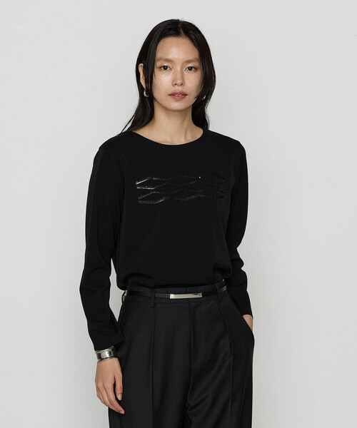 COMME CA(コムサ)の「〔 TALLサイズ 〕 トリアセダブルジャージー プルオーバー(Tシャツ/カットソー・レディース・オフホワイト/ベージュ・17号/15号)」の9枚目の写真