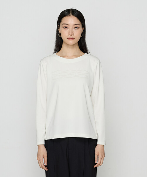 COMME CA(コムサ)の「〔 TALLサイズ 〕 トリアセダブルジャージー プルオーバー(Tシャツ/カットソー・レディース・オフホワイト/ベージュ・17号/15号)」の13枚目の写真