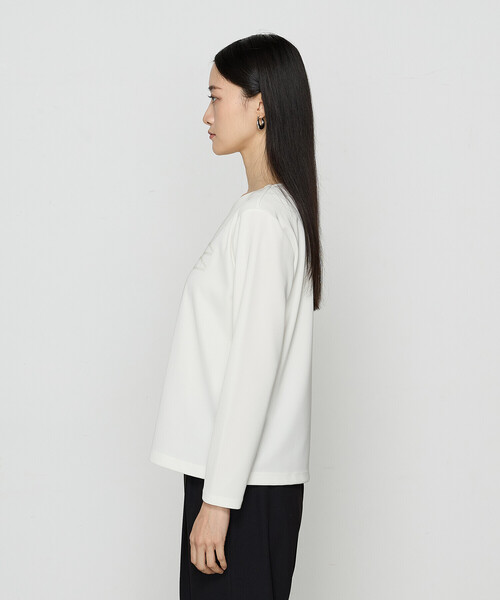COMME CA(コムサ)の「〔 TALLサイズ 〕 トリアセダブルジャージー プルオーバー(Tシャツ/カットソー・レディース・オフホワイト/ベージュ・17号/15号)」の14枚目の写真