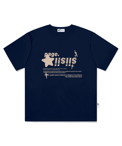 PAGESIISII(ページシシ)の「オレンジクロームシシスタープリンティング半袖Tシャツネイビー(Tシャツ/カットソー・レディース・その他・SMALL/MEDIUM/LARGE)」の1枚目の写真