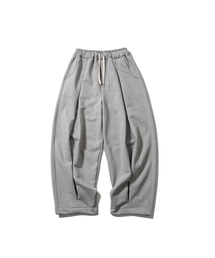 ANGLAN（アングラン）の「Valley Tuck Sweat Balloon Pants - Melange Grey（スウェットパンツ）」