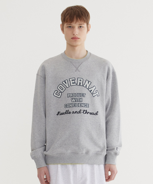 COVERNAT(カバーナット)の「クラシックアーチロゴ スウェット Melange Gray(スウェット・レディース・その他・XX-LARGE/X-SMALL/SMALL/MEDIUM/LARGE/X-LARGE)」の1枚目の写真