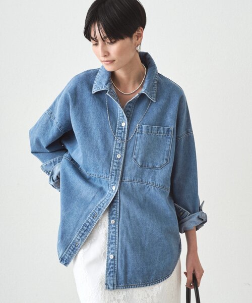 LOUNGEDRESS（ラウンジドレス）の「スウィッチデニムシャツ/ブルー