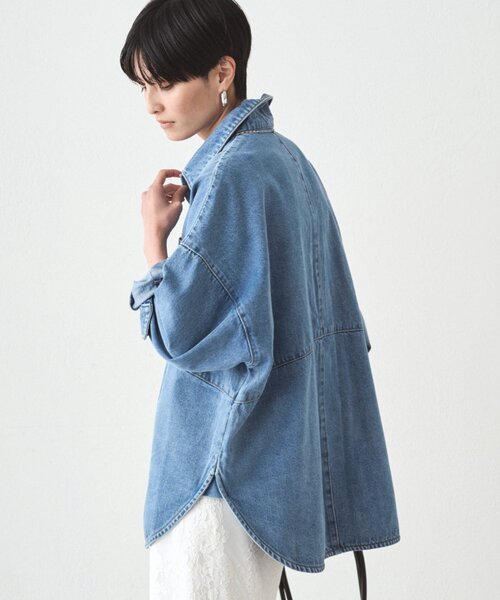 LOUNGEDRESS（ラウンジドレス）の「スウィッチデニムシャツ/ブルー（シャツ/ブラウス・レディース・ブルー・FREE）」の4枚目の写真