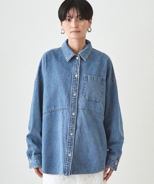 LOUNGEDRESS（ラウンジドレス）の「スウィッチデニムシャツ/ブルー（シャツ/ブラウス・レディース・ブルー・FREE）」の9枚目の写真