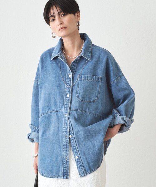 LOUNGEDRESS（ラウンジドレス）の「スウィッチデニムシャツ/ブルー