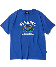SEEKING DAISY グラフィックTシャツ - ブルー